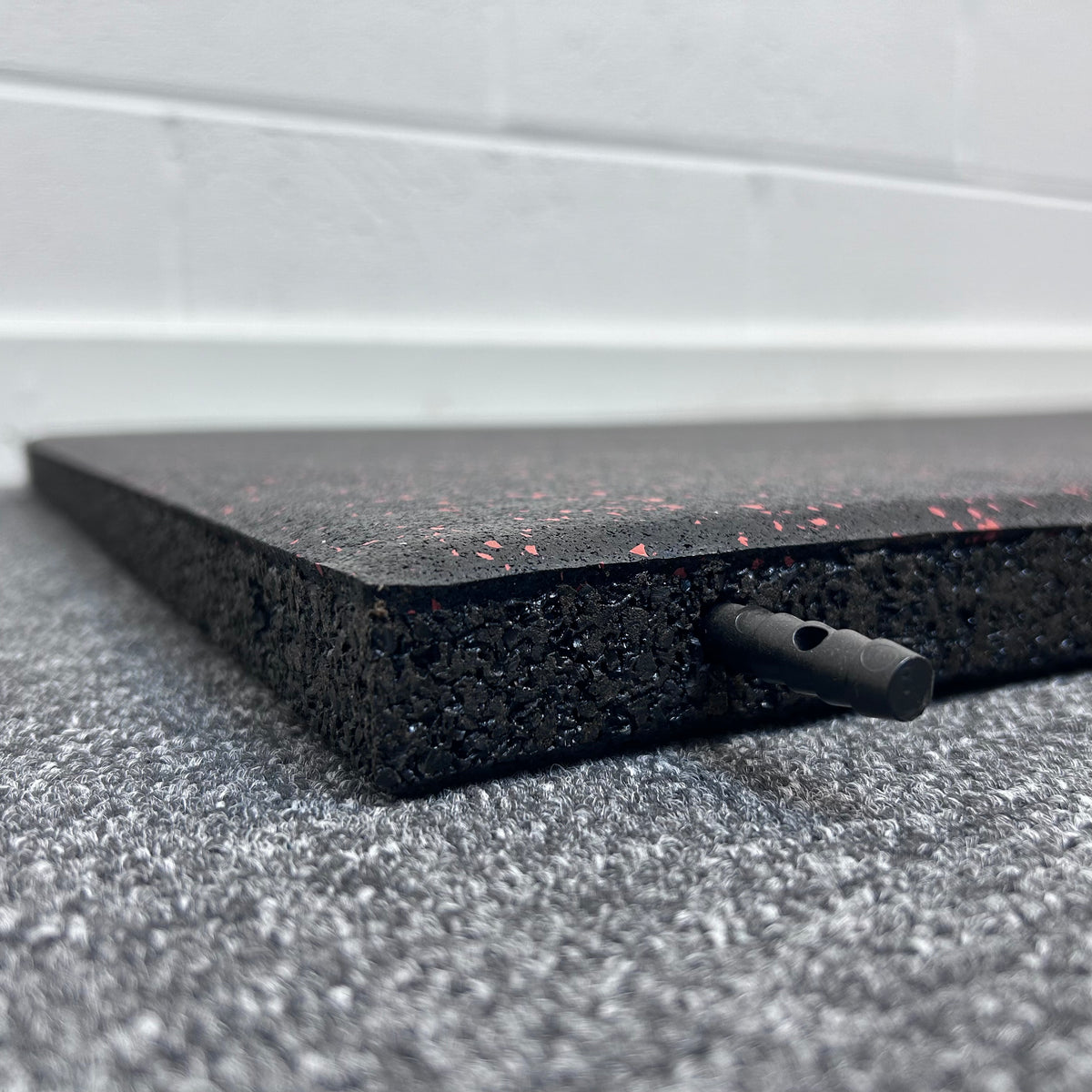12m² Red Fleck Midweight Rubber Tile Gym Flooring Pack - 30mm