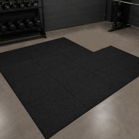 14m² Grey Fleck Rubber Tile Gym Flooring Pack - 20mm