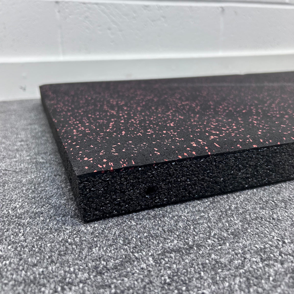 30m² Red Fleck Gym Floor Pack - Heavyweight Rubber Tile - 43mm Thick