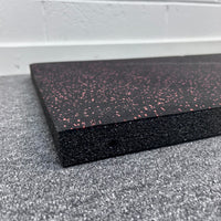 30m² Red Fleck Gym Floor Pack - Heavyweight Rubber Tile - 43mm Thick