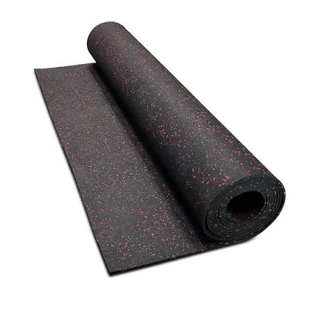 34.5m² Red Fleck Gym Floor Pack - Lightweight Rubber Roll - 6mm Thick