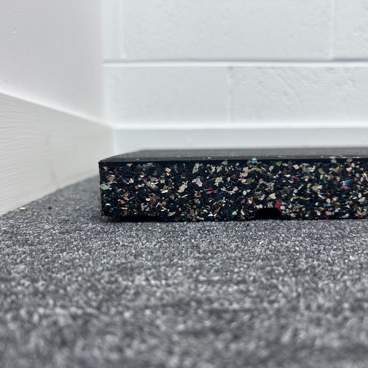 5m² Black and Grey Fleck Solid Rubber Tile Gym Flooring Pack