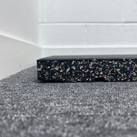 5m² Black and Grey Fleck Solid Rubber Tile Gym Flooring Pack