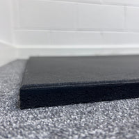 7m² Black Solid Gym Floor Pack - Rubber Tile - 20mm Thick