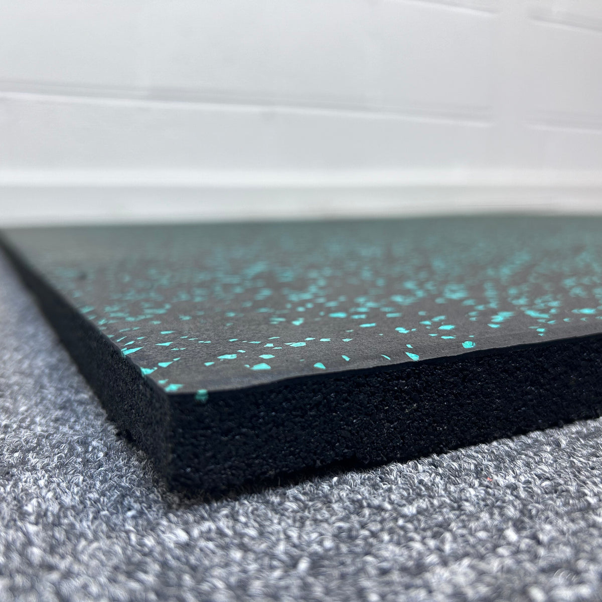 7m² Green Fleck Solid Rubber Tile Gym Flooring Pack - 20mm Thick