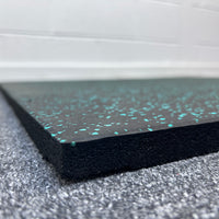 7m² Green Fleck Solid Rubber Tile Gym Flooring Pack - 20mm Thick