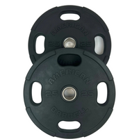 25kg American Barbell Olympic Plate - Rubber with Grip (Pair)