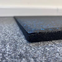 Blue Fleck Gym Floor Pack - Thick Rubber Tiles - 20mm (16m²)