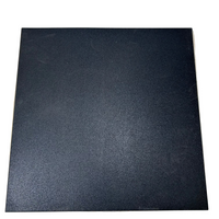 3m² Black Gym Floor Pack - Solid Rubber Tile - 30mm thick