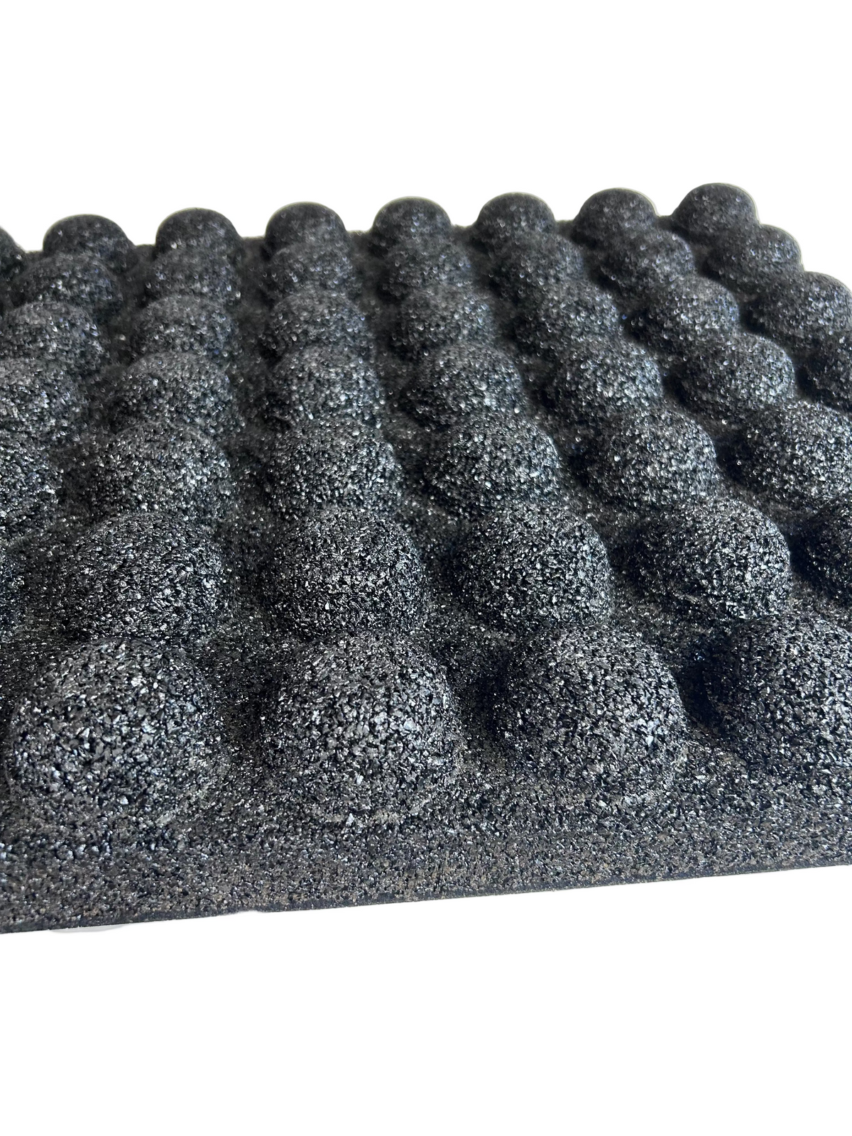 16m² Black Acoustic Flooring Pack - Thick Rubber Tiles - 70mm
