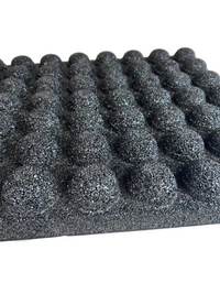 16m² Black Acoustic Flooring Pack - Thick Rubber Tiles - 70mm