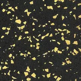 REGUPOL Everroll Black and Yellow Rubber Gym Flooring – 7m x 1.25m x 10mm