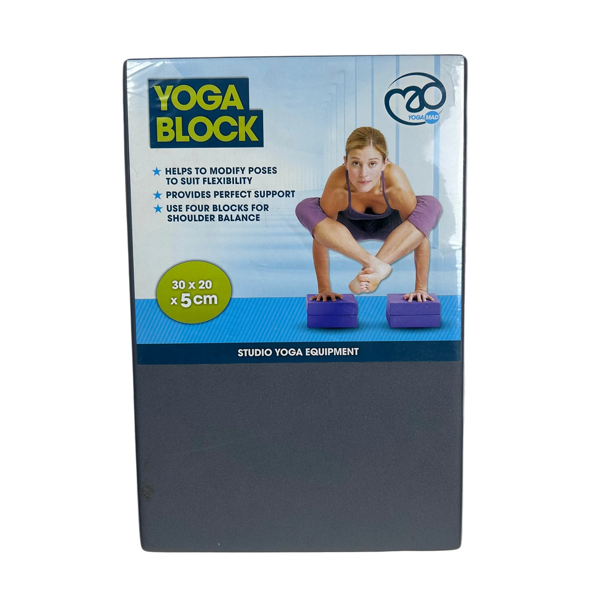 Fit Mad Full Yoga Block - Grey