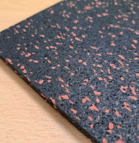 34.5m² Red Fleck Gym Floor Pack - Lightweight Rubber Roll - 6mm Thick