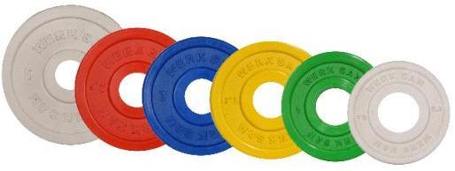 Werksan small coloured metal training disc 5kg (pair)
