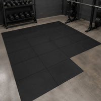 Black Midweight Tile Flooring Pack - 30mm (11m²)