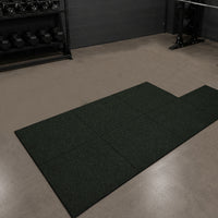 7m² Green Fleck Solid Rubber Tile Gym Flooring Pack - 20mm Thick
